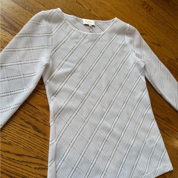 Laundry by Shelli Segal Los Angeles Women's White Textured Beach Top - Picture 2 of 13